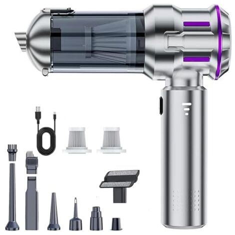 Aspirateur portatif sans fil, aspirateur de voiture haute performance 16 000 Pa, aspirateur de voiture sans fil 4 en 1 avec filtre HEPA lavable, aspirateur portatif pour voiture et maison