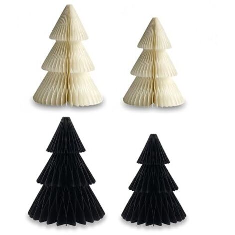 Décorations de Noël en papier, décorations de Noël en nid d'abeille, sapins pliables 3D, décorations de table