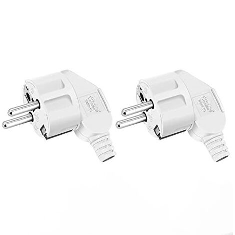 [JAMAIS UTILISÉ] Fiche de protection, kit de raccordement en 2 pièces, fiche en caoutchouc, fiche européenne détachable, plastique, 250 V (16 A), pour câbles de 8 à 10 mm², IP20, pour usage intérieur,