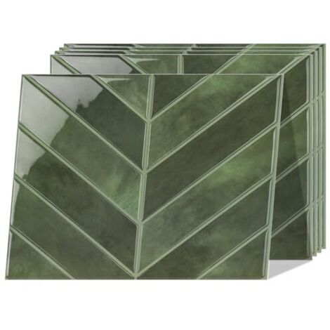 Carreaux adhésifs, épaisseur 2,5 mm, motif chevron, étanches, pour cuisine et salle de bain, 32 x 25 cm, lot de 5.