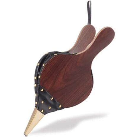 Soufflet Golden Nail, souffleur d'air en bois, soufflet en plastique, pour cheminée et barbecue, barbecue, extérieur, 43 x 19 cm (1/5)