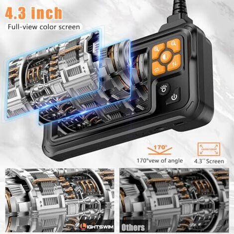 Caméra Endoscope 5.5mm IP67 Étanche Inspection Téléphone Caméra Endoscope Ordinateur Caméra Téléphone Ordinateur 3-en-1 Caméra Endoscope, Câble 5m