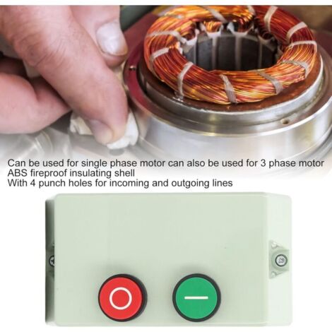 Boîte De Commutation Ignifuge Démarreur Magnétique Monophasé 220V Triphasé 380V 9-13A - Modèle LE1D12M7