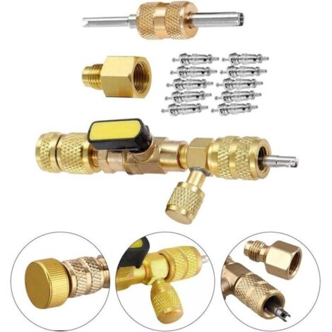 ThreeH Extracteur Noyau Valve HVAC Double Taille 1/4 5/16 SAE
