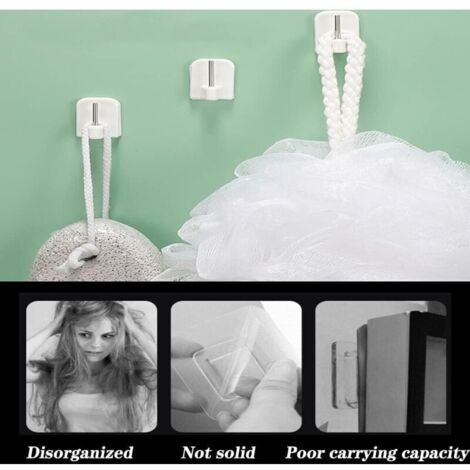 12 Supports Tringle Rideaux Sans Percage Autocollants Transparents - Installation Facile Maison & Salle De Bain