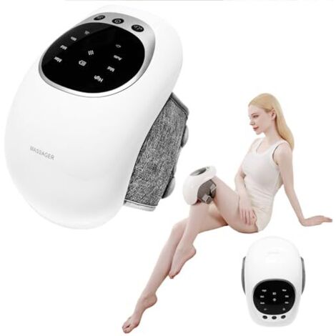 [JAMAIS UTILISÉ] Appareil de massage pour genoux – 3 niveaux de température, luminothérapie rouge, écran LCD, thérapie par la chaleur et les vibrations, 7 000 tr/min, autonomie de 120 minutes