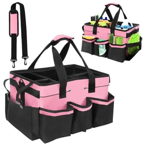 [JAMAIS UTILISÉ] Panier de rangement pour produits de nettoyage avec poignée, sac de rangement avec bandoulière réglable pour organiser les produits de nettoyage, pour le ménage et le rangement dans l