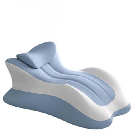 Oreiller ergonomique cervical mémoire de forme 58x38x23cm coussin lombaire multifonctionnel