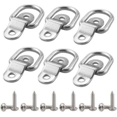 Lot De 10 Anneaux D'Arrimage En V Acier Inoxydable 400 Kg – Crochet Remorque Robuste Pour Camion, Bateau, Kayak, Voiture
