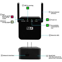 Amplificateur Wi-Fi 300/1200 Mbps - Répéteur Avec Port Ethernet, Installation Simple, Couverture étendue