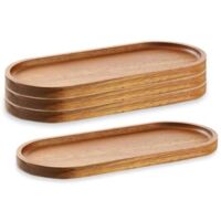 Plateaux de service en bois, planches à charcuterie, plateaux ovales en bois, plateau de service à fromage, plateaux en vrac pour desserts, amuse-gueules, pain, collations aux fruits (29 x 10,5, paque
