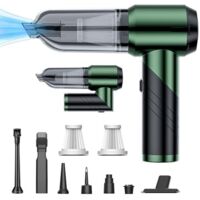 Aspirateur portable, puissant aspirateur de voiture 16 000 Pa, sans fil et rechargeable par USB, mini aspirateur 4 en 1 avec filtre HEPA pour voiture, maison et bureau.