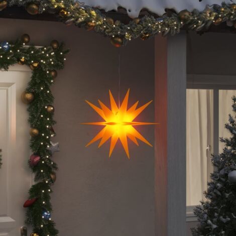 Lumières de Noël avec LED 3 pcs pliable jaune 43 cm
