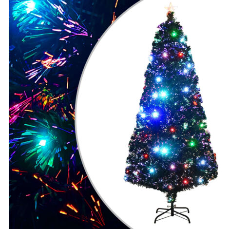 Arbre de Noël pré-éclairé avec support 180 cm fibre optique