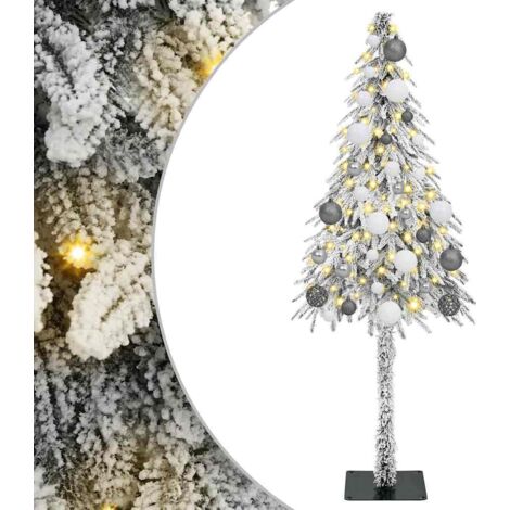 Sapin de Noël avec 300 LED Blanc 210 cm PE et Acier