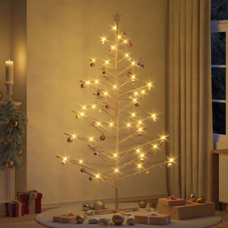 Arbre de Noël en bois Naturel 210 cm Bois massif en pin