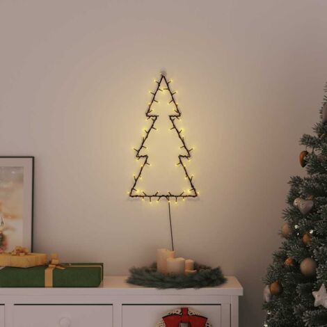 Lumières de Noël silhouette d'arbre de Noël 80 LED blanc chaud (1/5)