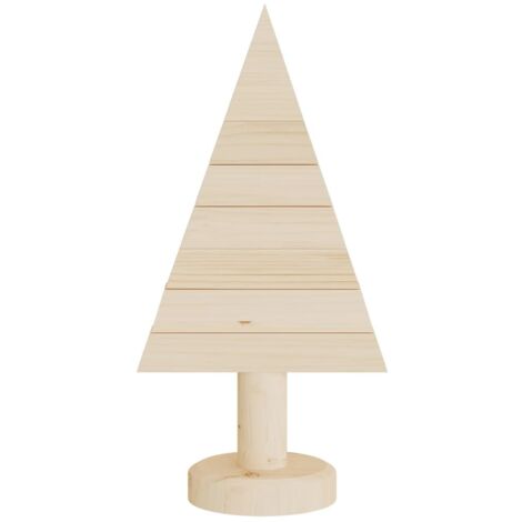 Arbres de Noël en bois pour décoration 2 pcs 30 cm pin massif
