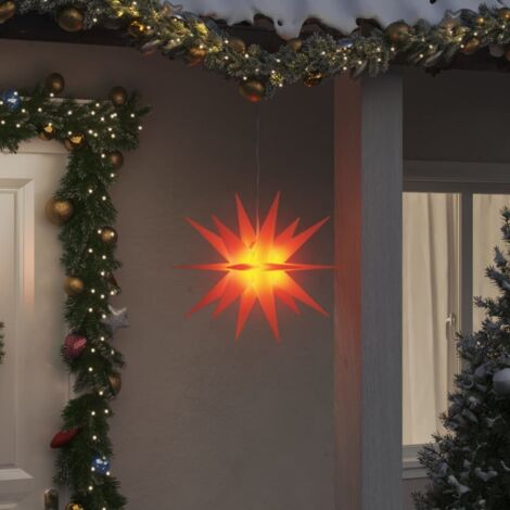 Lumières de Noël avec LED 3 pcs pliable rouge 43 cm