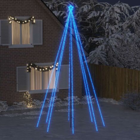 Sapin de Noël à LED Int/Extérieur 800 LED bleues 5 m (1/5)