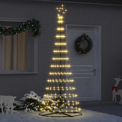 Arbre de Noël LED Blanc chaud 100 x 100 x 250 cm Métal (1/5)