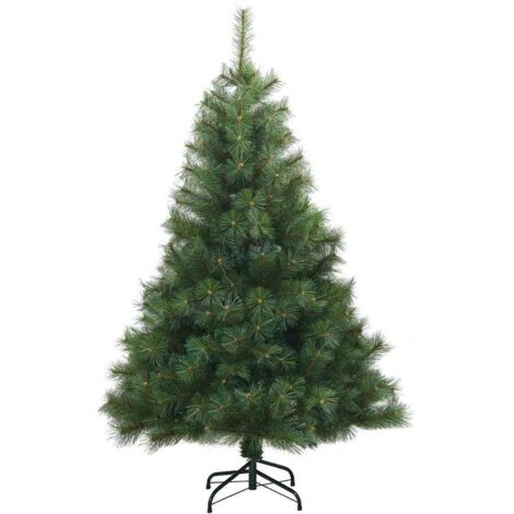 Sapin de Noël artificiel, 630 branches, 37 cônes, pointes enneigées, ignifugé, 150 cm | Leroy Merlin