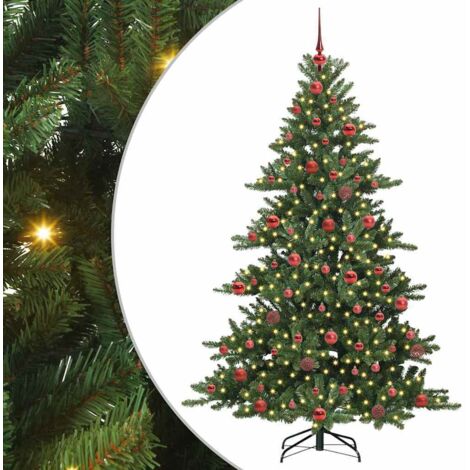 Sapin De Noël Artificiel Garvee 90 Cm Avec 78 LED, Branches Réalistes, Baies Rouges Et Flocons De Neige - 11