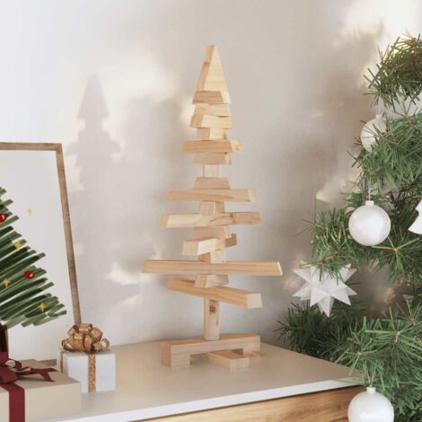 Arbre de Noël en bois pour décoration 60 cm bois massif de pin