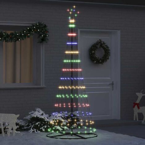 Arbre de Noël LED Multicolore 100 x 100 x 250 cm Métal (1/5)