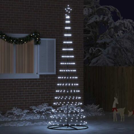 Arbre de Noël LED Blanc froid 100,5 x 100,5 x 302,5 cm Métal