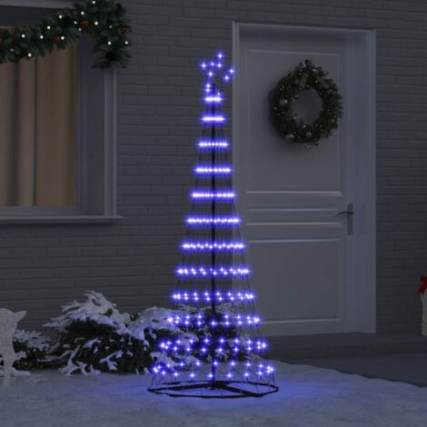 Arbre de Noël LED avec 230 LED Bleu 71 x 71 x 184,5 cm Métal (1/5)