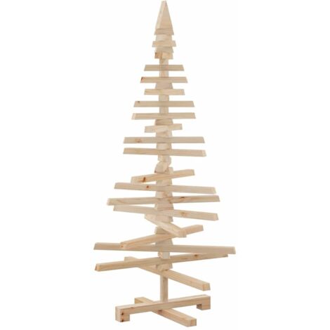 Arbre de Noël en bois pour décoration 120 cm bois massif de pin