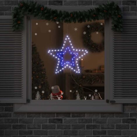 Étoile de Noël avec 72 LED Blanc Froid 51.5 x 50 x 0.65 cm Fer
