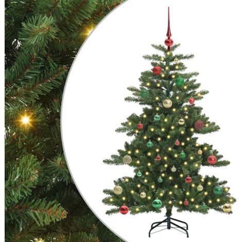 Sapin De Noël Artificiel 300 Cm Avec Guirlandes LED - Branches Articulées, Montage Facile, Pour Intérieur Et Extérieur - 10