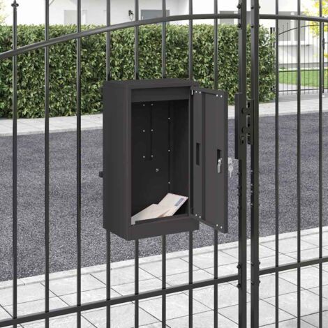 boîte aux lettres Noir 30 x 23 x 55 cm Acier