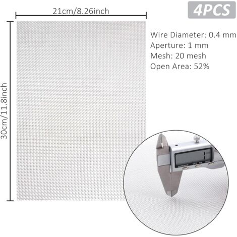 Rouleau Grillage Inox 35 Mesh - 0.9x10 M, Fil 0.21 Mm, Pour Filtration, Protection Fenêtres