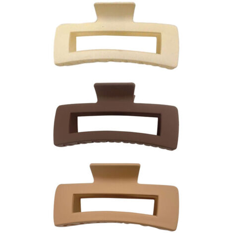 Lot de 3 pinces à cheveux épaisses pour femmes et filles, revêtement mat, accessoires pour cheveux fins, lisses et bouclés