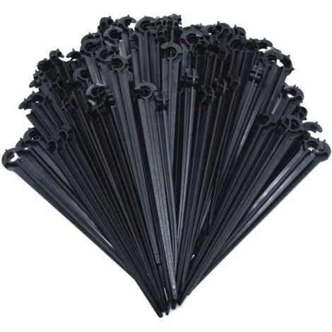50 pcs Support de Tuyau Fixation au Sol pour piquets C Support de tiges Fixes pour Tuyau d'irrigation et Tuyau d'arrosage de Jardin (1/5)