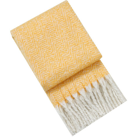 Couverture pour canapé, couverture pour climatiseur, Polyester, 130x180 cm, Curcuma