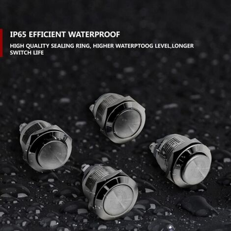 Boutons-poussoirs En Acier Inoxydable - Lot De 3, étanches IP65, 19mm, Pour Voiture, SUV Et Plus - Installation Facile