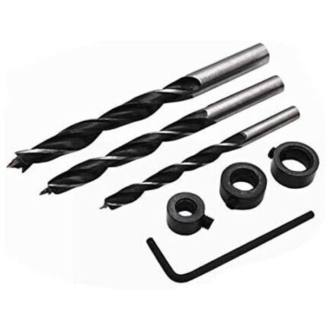 Kit 13 Pcs Centreur Tourillon 6/8/10mm Avec Butées Profondeur Et Mèches à Bois Rybtd