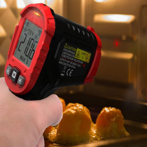 Thermomètres à Infrarouge Laser , -50℃ à 600℃ Pistolet Temperature Numérique pour Cuisine