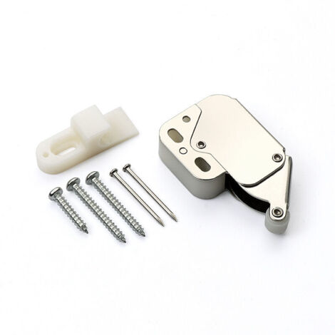 Armoires à loquet à Poussoir avec Serrure à Poussoir avec Portes croisées Butée de porte de cuisine, tiroir, fermeture silencieuse, magnétique, poussoir pour ouvrir, amortisseur tactile, (1/4)