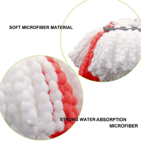 Qmioti Lot De 4 Têtes De Balai à Franges De Rechange Pour Vileda En Profondeur Lavable En