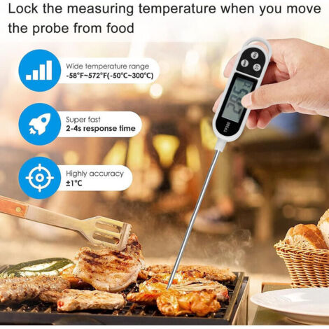 Thermomètre De Poche Instantané SODIAL Pour Mousse De Lait – Cadran 18cm, Design Compact
