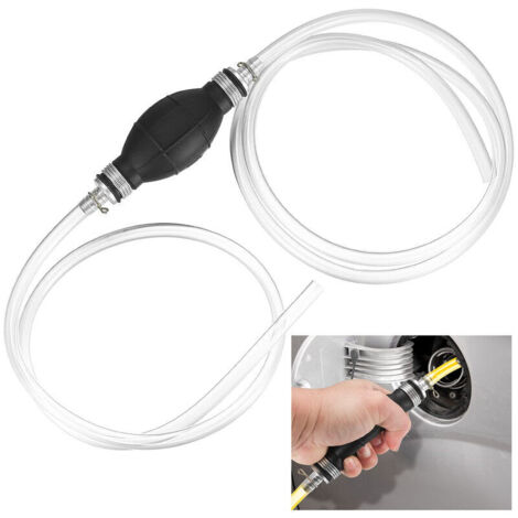 Pompe à Essence Manuelle de Siphon, Pompe Manuelle de Transfert de Diesel pour l'eau de Gasoil Parfaite pour SUV, MPV, Tondeuse à Gazon, Aquariums, avec un total de 2 m de tuyau,