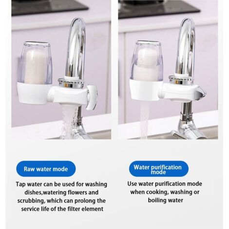 Filtre Eau Robinet Anti Calcaire 4 Pièces - 360° Rotatif Avec 4 Filtres Coton PP, Cuisine & Salle De Bain