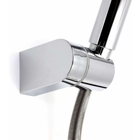 Support de douche , Angle d'inclinaison réglable ABS chromé Support mural de pommeau de douche orientable Support mural de douche