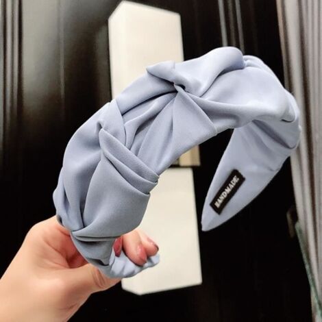Bandeau tressé en Satin de couleur unie pour cheveux, accessoire de coiffure à la mode C2 -YX9556