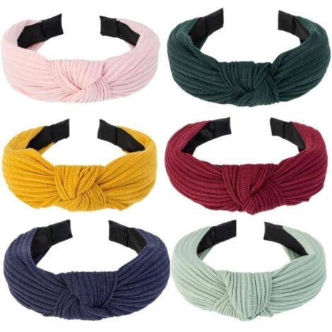 Bandeaux pour femmes et filles en tissu imprimé floral avec nœud élastique - Accessoires de cheveux pour femmes et fille (6 ODIPIE (1/2)